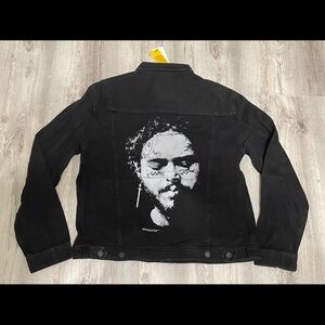 L/E SUPER RARE ⭐️ Post Malone NWT H&M black denim jacket!!
